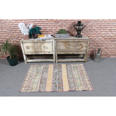 Handcrafted Striped Turkish Rug With Traditional Design Ideal For Living Room And Bedroom Spaces