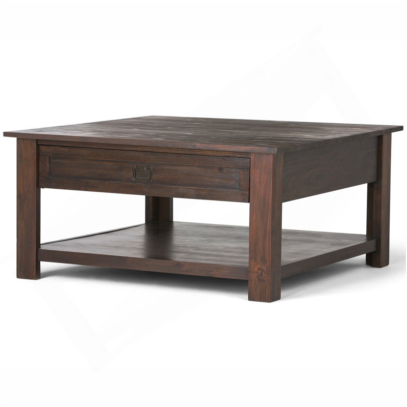 Monroe - Table basse carrée - Brun anthracite vieilli
