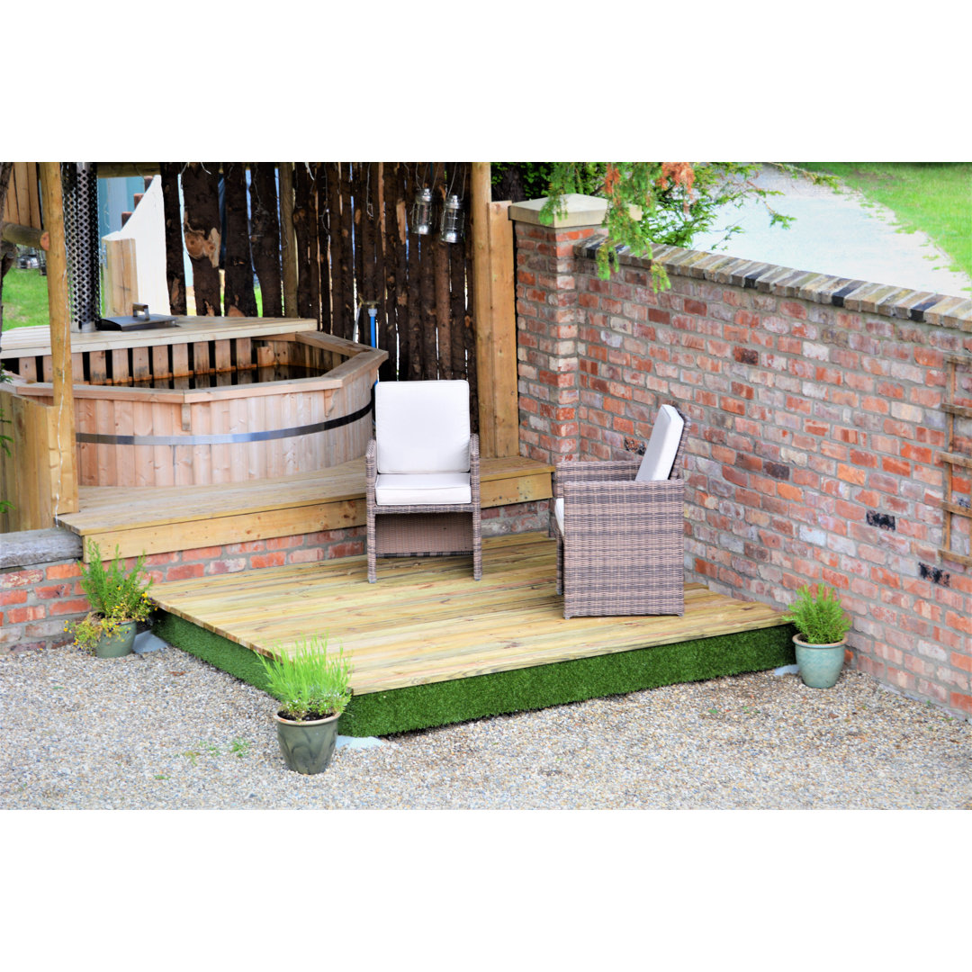 Garten Living Terrassendielen-Set Chopin Größe: 21 cm H x 240 cm B x 240 cm T