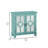 Anik Accent Cabinet, 2 Mirror Inlaid Glass Door, Wood-114018904