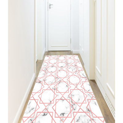 Raine Pink/White Indoor/Outdoor Rug