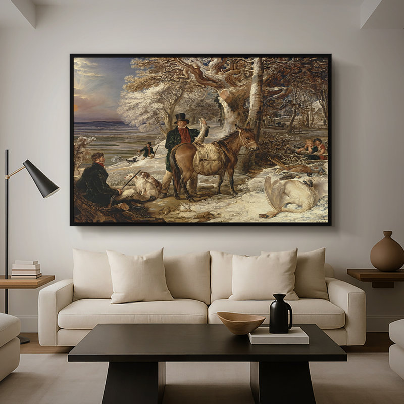 The Day's Sport, 1826 - James Ward, toile tendue avec châssis, 26 x 40, Noir