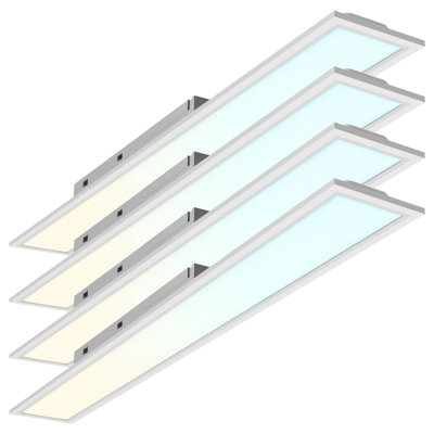 Panneau encastré rétroéclairé à DEL 6 x 4 pi 4CCT 3000K-5000K 18W / 28W / 40W sélectionnable, jusqu'à 4400LM, plafonniers à abat-jour, gradué homologué UL 0-10V
