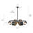 Ulrich 8-Light Large Dimmable Geometric Chandelier