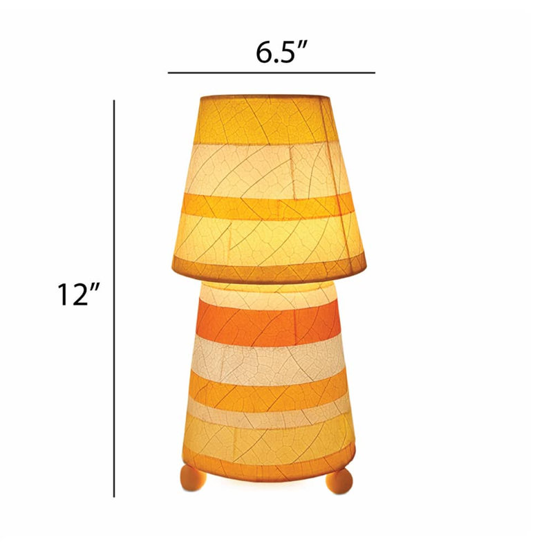  Striped Tapered Table Lamp Orange, Orange