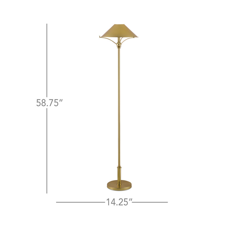 Maarla Floor Lamp, Polished Brass, Polished Brass