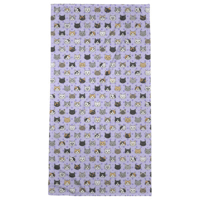 Serviette de plage en microfibre à motif de chat - Collection Katelyn Elizabeth, plusieurs couleurs