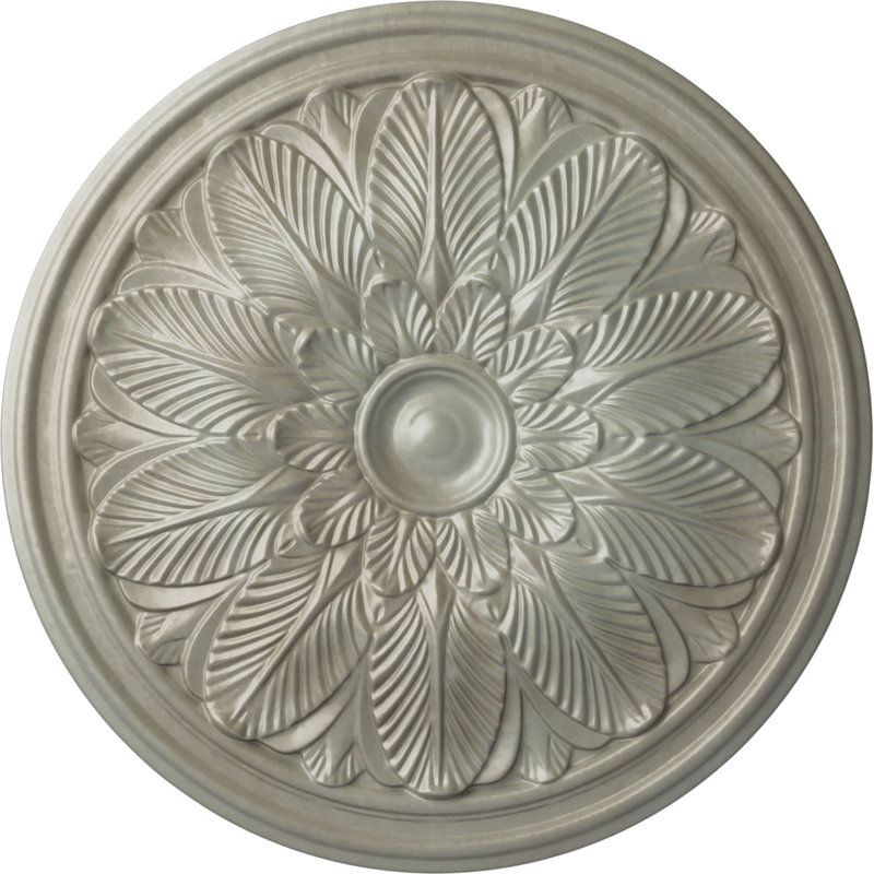 Médaillon de plafond classique Endurathane, 21 7/8 po x P 2 3/8 po (pour auvents jusqu'à 5 1/2 po), finition platine peinte à la main