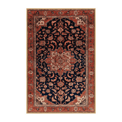 Machine Washable Persian Brown Area Rug