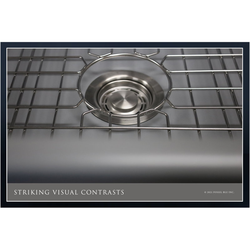 Luxury Solid Fireclay Farmhouse Sink, Stainless Steel Accessories