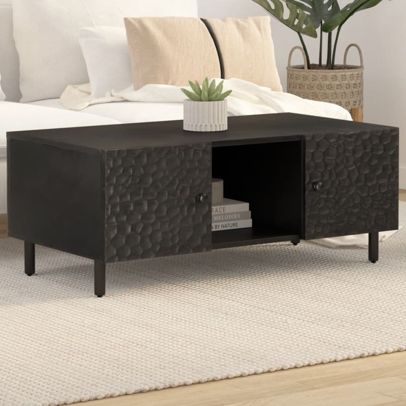 Baylor Coffee Table with Storage, Black
