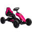 Kart à pédales pour enfants pour le jeu en plein air, finition rose, siège réglable, roues en EVA absorbant les chocs, 39,25 L