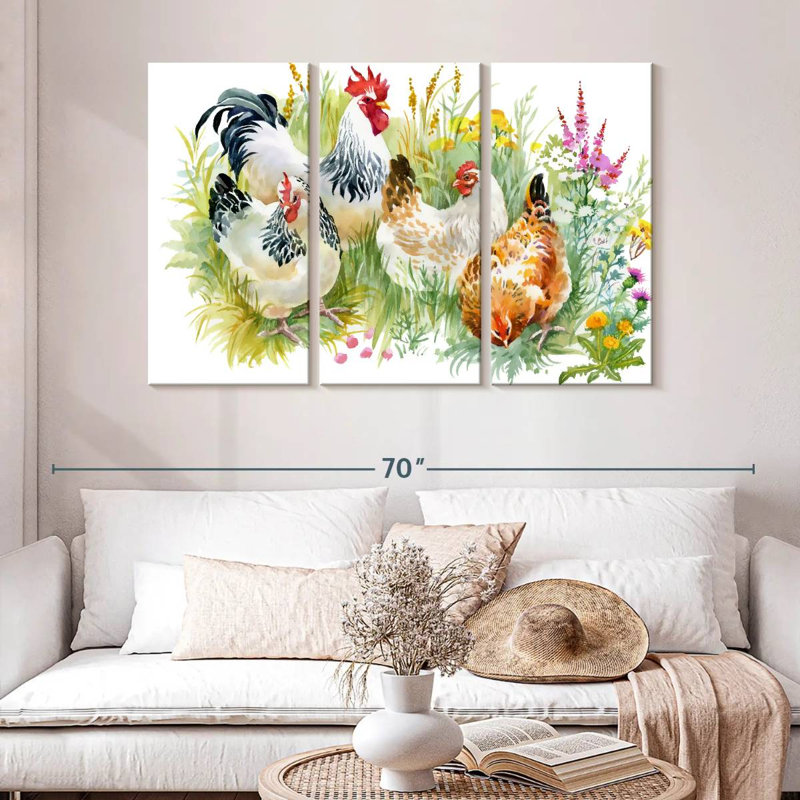 Chicken Posse, 32" H x 50" W
