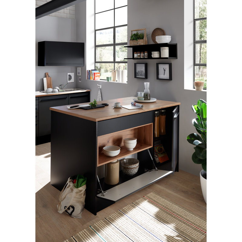 Mickala 145 Cm Kitchen Island, Brown