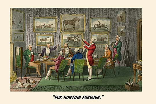 « fox rechasse forever forever » par henry alken, reproduction d’art, H 28 po x l 42 po x P 1,5 po