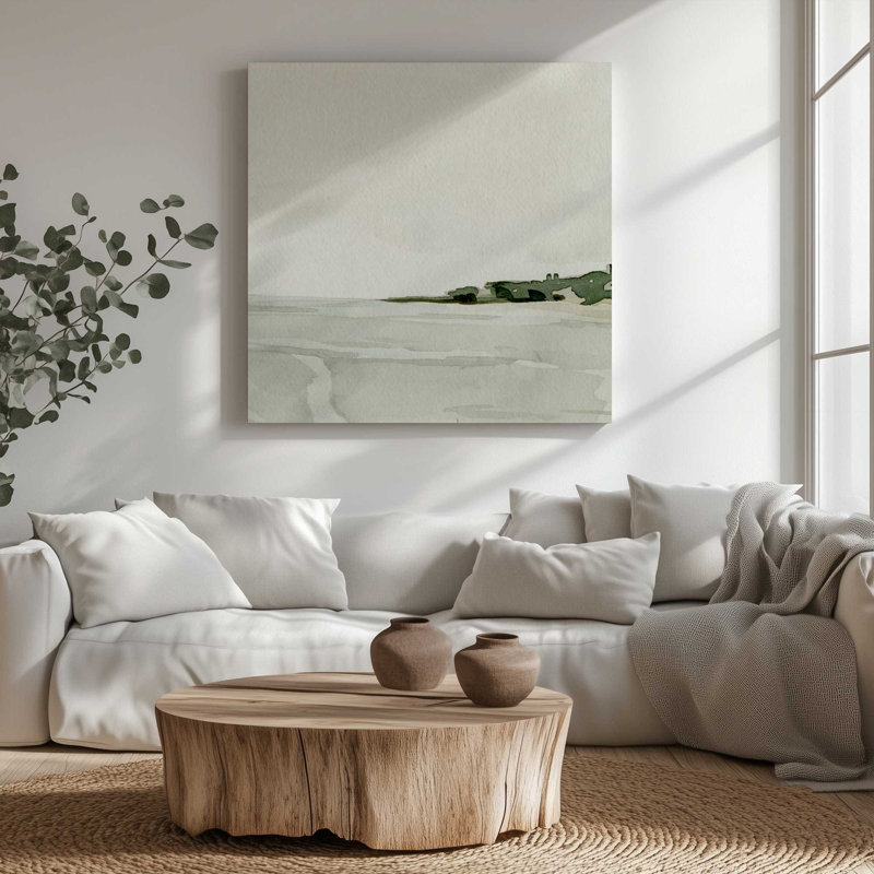 Impression sur toile roulée Minimalist Coast Elegance, H 24 po x l 24 po x P 1,25 po, Toile tendue