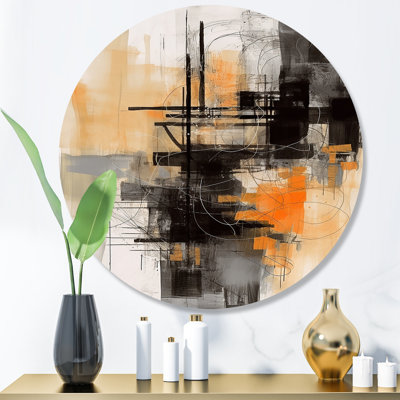 Dessin abstrait Shapes II sur impression métallique