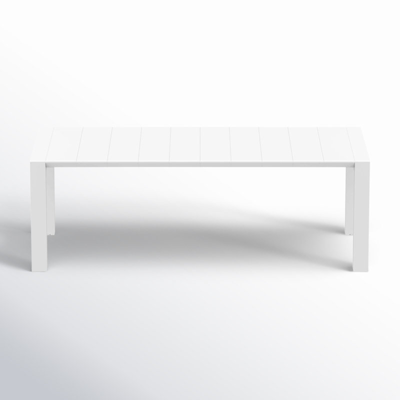 Spector Extendable Dining Table, White, 39" W x 70" L x 29.5" H 