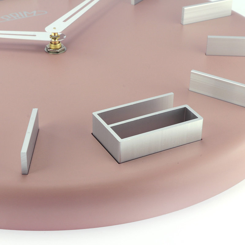 Wall Clock, Pink/Silver