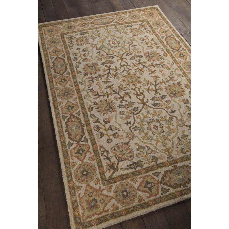Tapis oriental doré en laine touffeté à la main, Rectangle 2 pi x 3 pi
