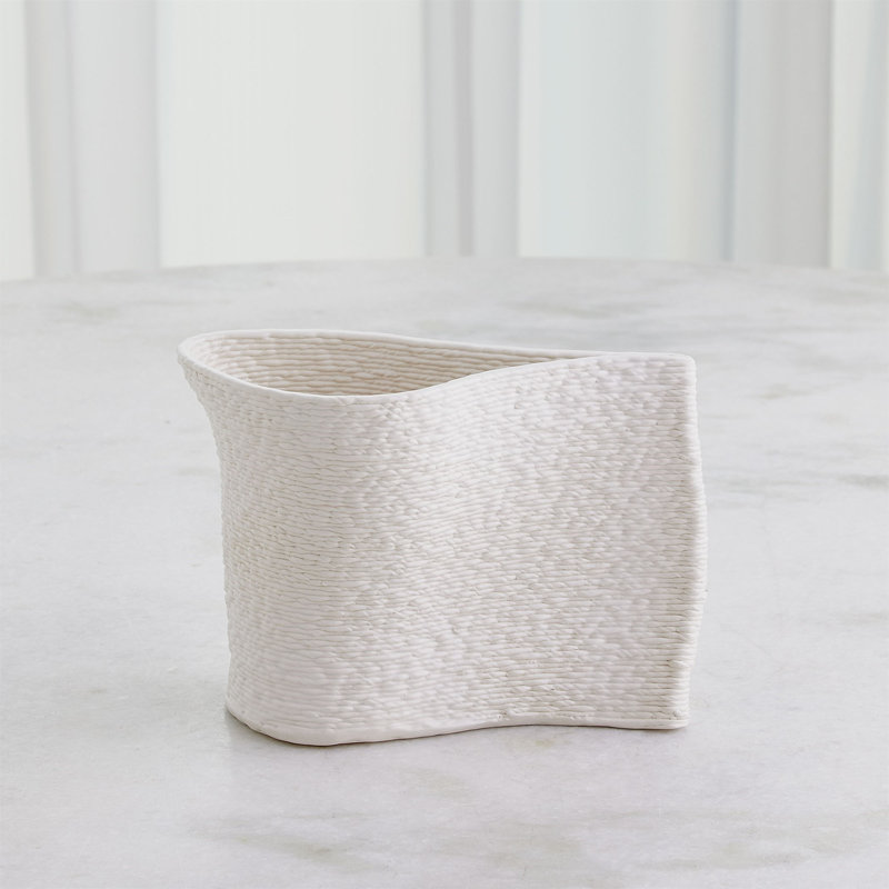 Windy Handmade Ceramic Table Vase, 6.25" H x 9" W x 5" D