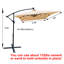 Parasol Taibah avec contrepoids inclus-1322623281