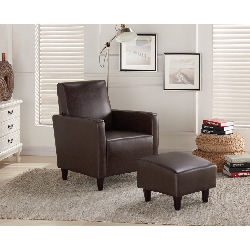 Fauteuil et repose-pieds Christner, Wengé