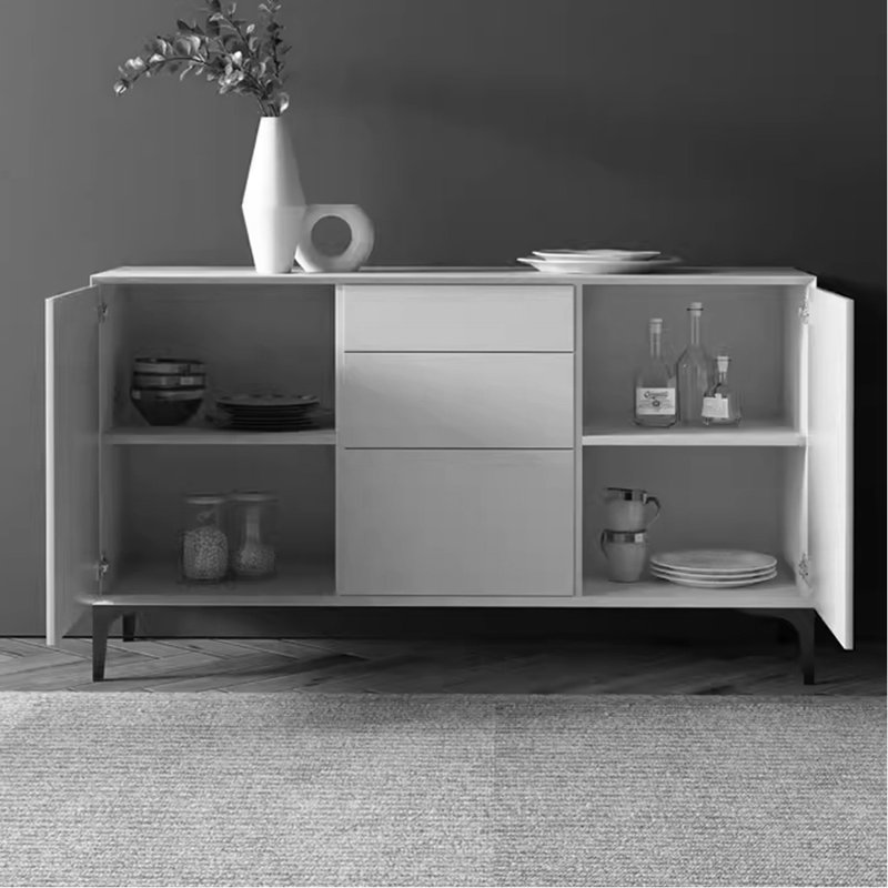 Nordic Minimalist Style Sideboard. 55.12'' Sideboard, Light Gray