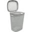 Melfa Droplette Design Plastic Laundry Basket With Lid 52 Litre Grey Laundry Hamper Storage