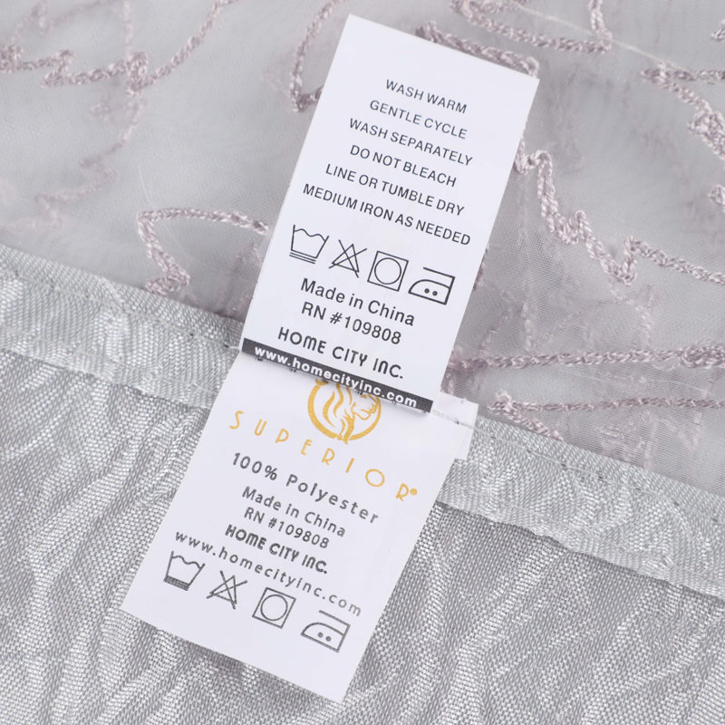 Planchard Sheer Curtain Pair, White, 26" W X 63" L