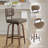 26" Counter Height Swivel Bar Stools,Pu Leather & Bentwood Back Bar Stools For Kitchen(Set of 4)-1266185385-1265623892