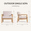 Chaise longue d'extérieur avec coussins Lott