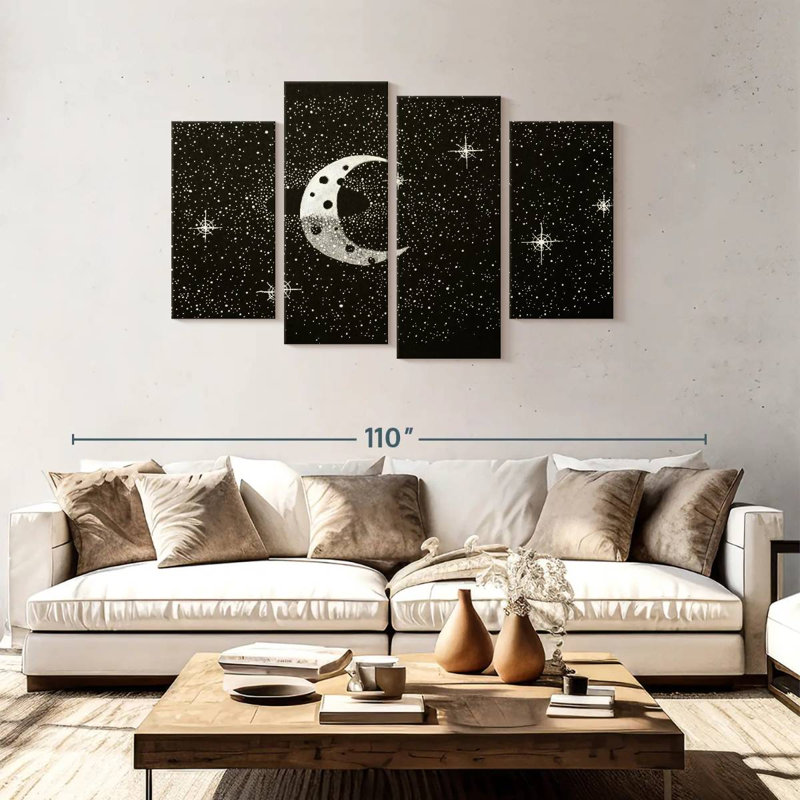Croissant de lune étoilé Oberle, H 48 po x l 75 po