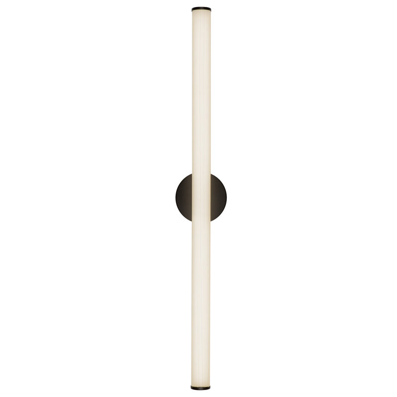 Vire 36-in Black dimmable LED Wall Sconce, Matte Black