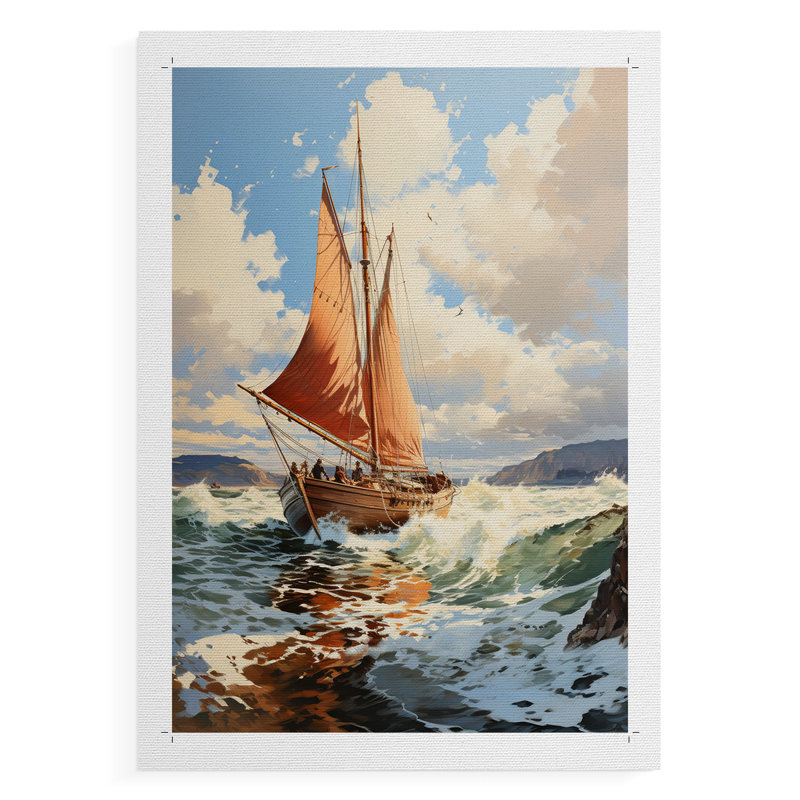 NAUTICAL Series CCCVXVI - Impression sur toile seulement - NON CADRE, H 18 po x l 12 po