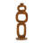 8x6.5x23" Teak Wood Candle Holder with Round Stacked Design and Natural Brown Finish