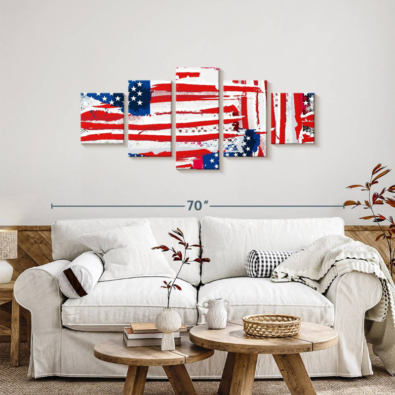 Abstract Flag, 24" H x 55" W