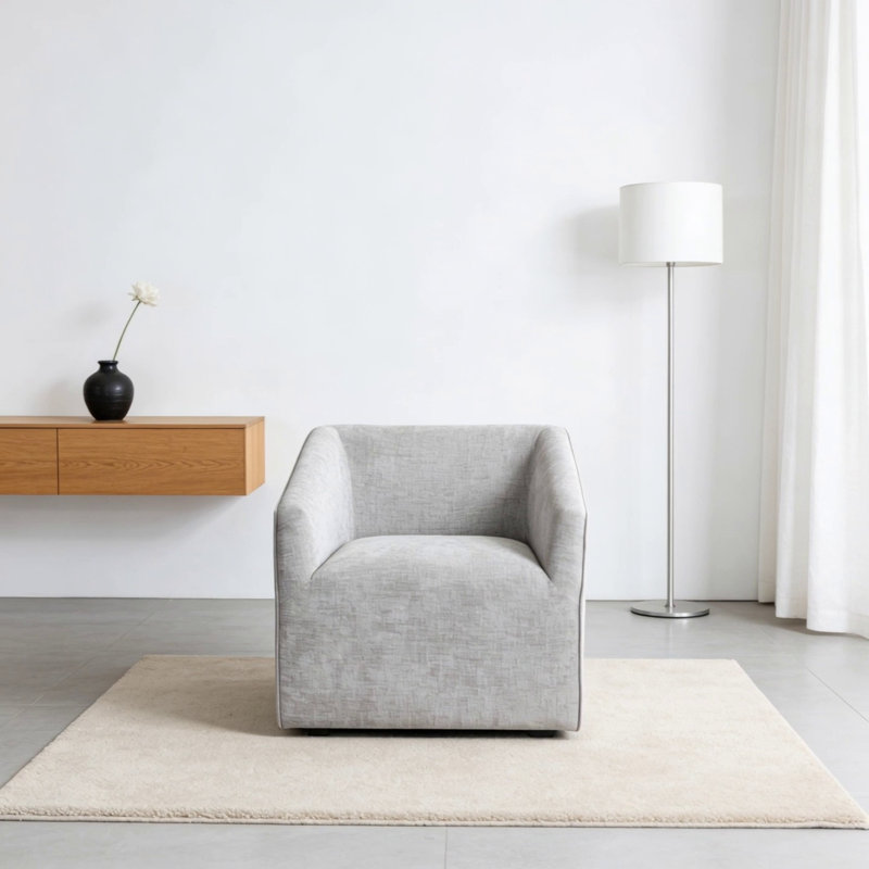 Fauteuil demi-tonneau rembourré Nice