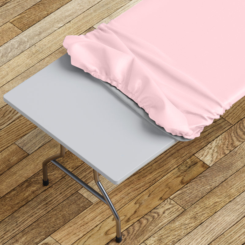 Tablecloth -Fitted With Elastic, Vinyl With Flannel Back, Fits For Table, Water Proof, Easy To Clean, Solid Design, By Ophelia & Co.