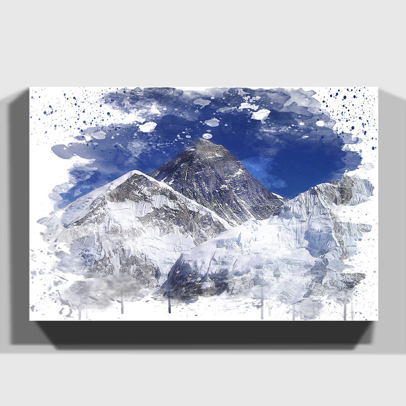 Landscape Mount Everest Mountain - Wall Art, 40cm H x 60cm W, Wrapped Canvas