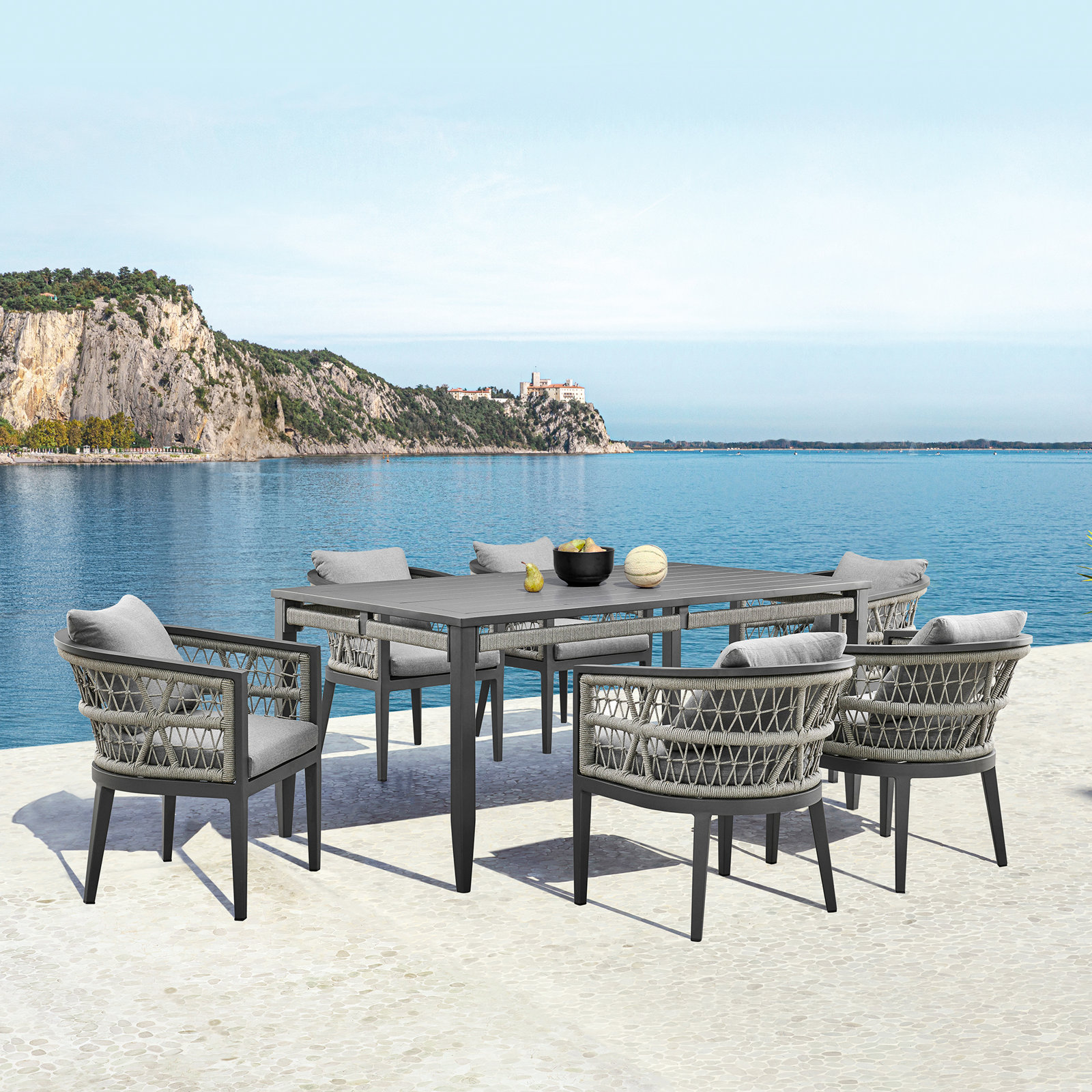 Evalyn Premium All-Weather Wicker Outdoor Dining Armchair with Cushion