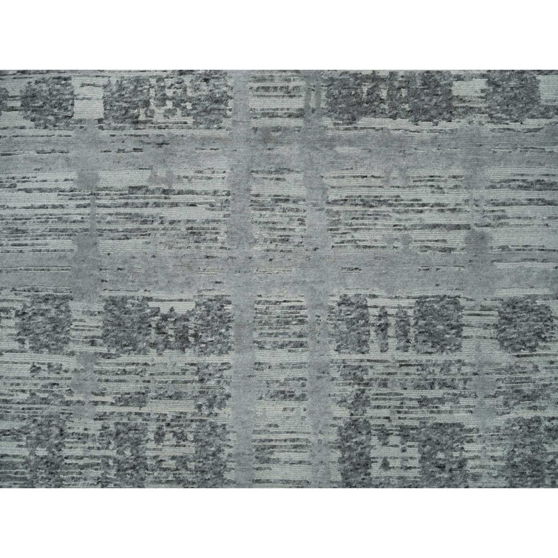 Tapis unique en acrylique gris 8 pi x 10 pi Sadra