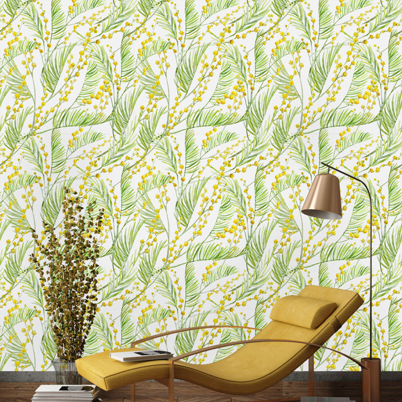 Rouleau de papier peint adhésif Poolesville Mimosa, L 16,67 po x l 25 po