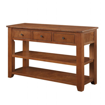 48'' Solid Pine Wood Top Console Table