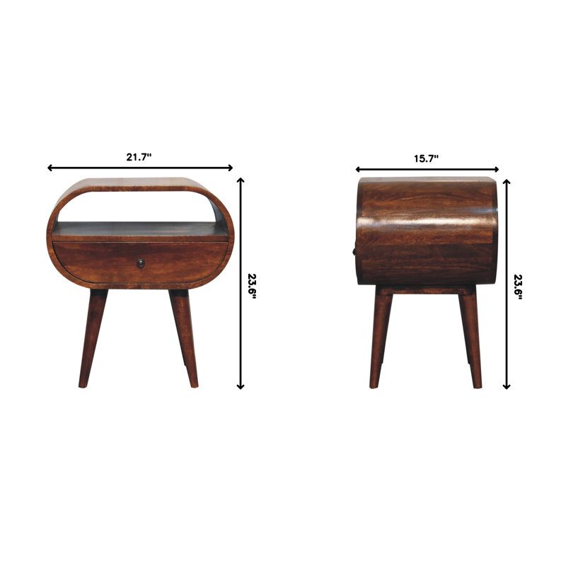 Monse 21.65'' W Solid Wood Nightstand