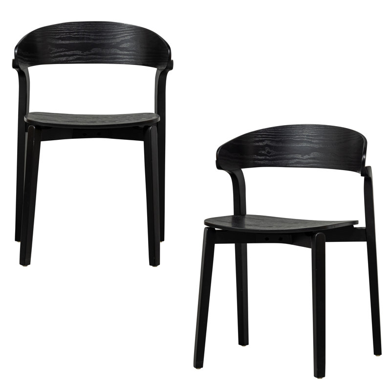 Cras 46 cm H Slat Back Side Chair in Black