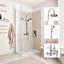 Système de douche thermostatique exposé 48 po mural avec douche à main 1,75 GPM et poignées levier / croix-132934670