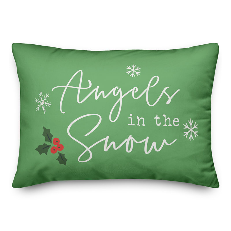  Coussin rectangulaire Angels in the Snow, Vert