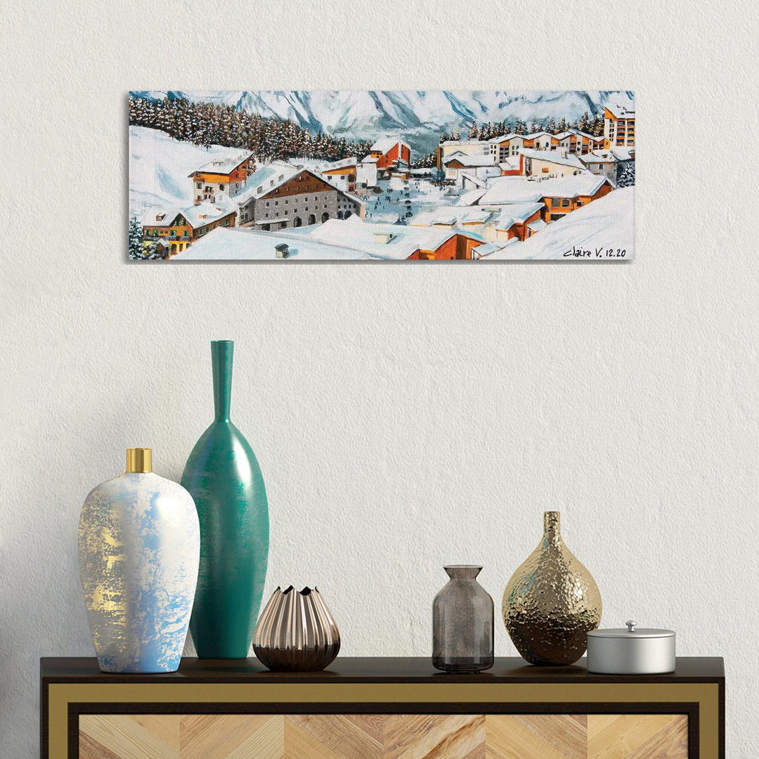 Valberg En Hiver von Claire Morand - No Frame Panoramic Gallery-Wrapped Canvas Giclée on Canvas