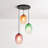 3 - Light Glass Kitchen Island Pendant Light